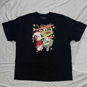🎄 Fifth Sun 2xl Christmas cat T shirt